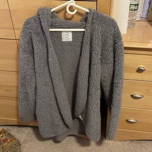 Ivory Ella Hooded sherpa coat